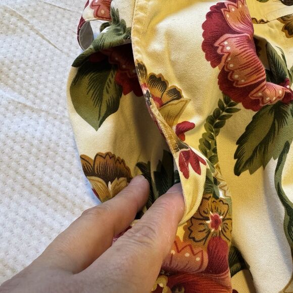 Vintage 90s Floral Bubble Overalls Made in USA 100% Cotton Cottagecore M/L - Picture 9 of 16